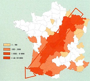 Route migratoire habituelles des grues - LPO France