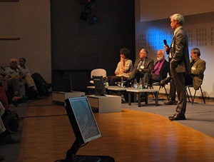 Yves Muller, président d'ODONAT, et quelques intervenants - Photo ODONAT