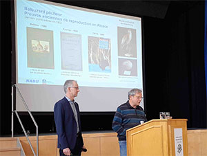 Daniel Schmidt (NABU) et Jean-Marc Bronner (LPO Alsace) à la JMZH - Photo Christian Dronneau